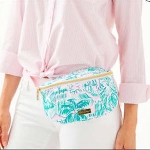 NWT pink and green printfanny pack Lilly Pulitzer